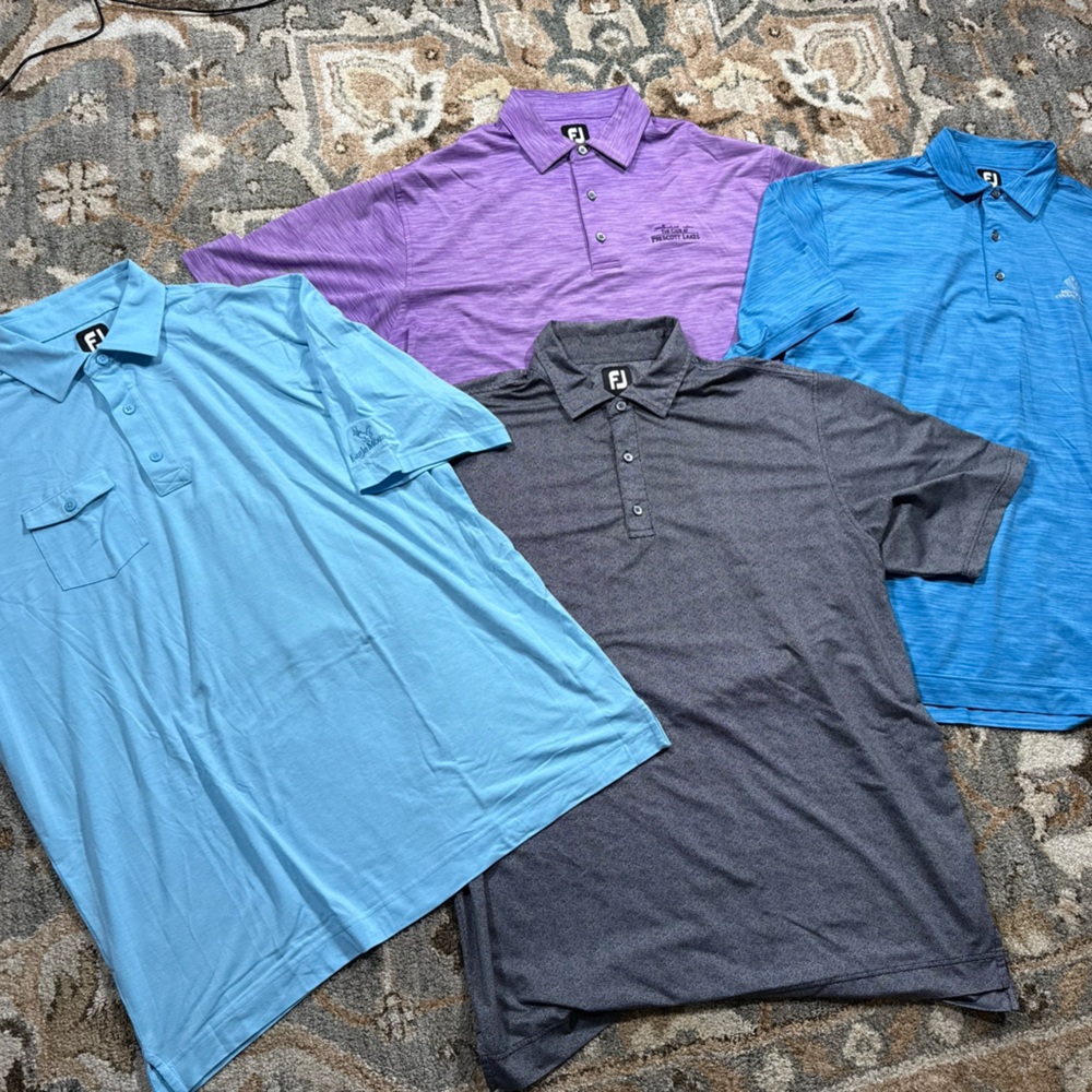 LOT OF 4 Footjoy Polo Golf Shirts Mens XL (FJ2)